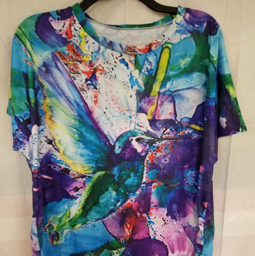 Hummingbird Colorful 3XL Short Sleeve Tee - Picture 2 of 6